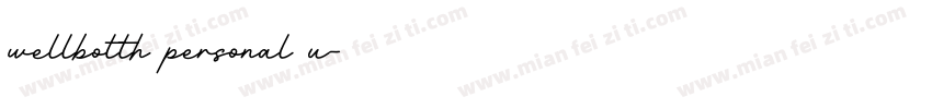wellbotth personal u字体转换